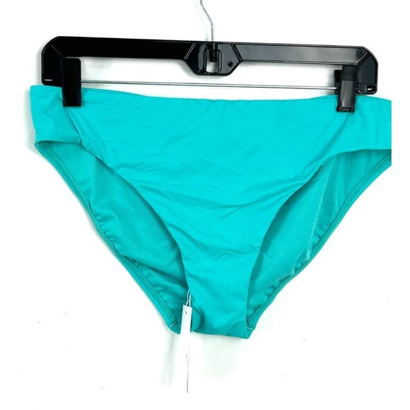 New Bleu Rod Beattie Women Sz 10 Blue Green Ruched Back Swimsuit Bikini Bottoms - Picture 2 of 12